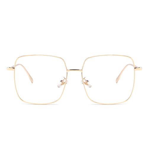 Dollger Blue Light Blocking Glasses women Anti Glare UV Filter Computer Gaming Glasses Retro matal square Eyeglasses Frame