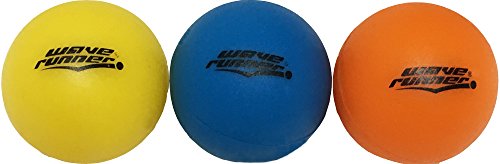 Wave Runner Low Resilient PVC Balls Great for Beach Ball Tennis Matkot Kadima Paddle Replacement Balls Set of 3 Colors Mea...