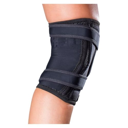 DonJoy Tru-Pull Lite Large Right Leg Knee Brace with Breath-O-Prene and Pull Straps for Mild to Moderate Patellar Dislocat...