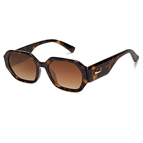 SOJOS Polarized Sunglasses For Women Retro Rectangle Womens Sun Glasses Trendy Narrow Square 90s Shades SJ2232