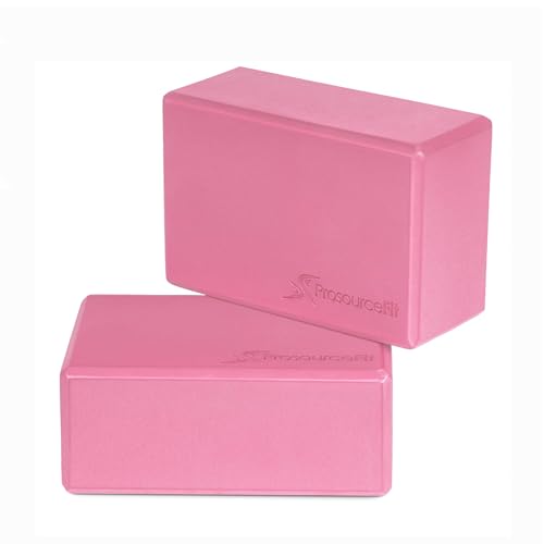 ProsourceFit Foam Yoga Blocks Set of 2, High Density EVA Yoga Bricks, Sturdy Yoga Prop Large Size 4x 6 x 9