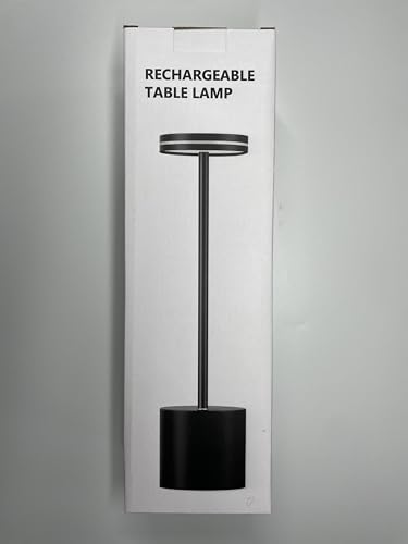 Bravzurg Cordless Table Lamp, 5000Mah, Dimmable, Metal, Wireless Led Light, Gold, Model S804