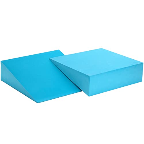 DEAYOU 2 Pack Yoga Foam Wedge, 13" EVA Foam Calf Stretch Slant Board for Lower Leg Strength Improve, Squat Wedge Incline B...