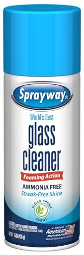 Sprayway Glass Cleaner Foaming Aerosol Spray, 15oz, Pack of 6 | Ammonia-Free, Streakless, Fast-Acting | Cleans & Polishes ...