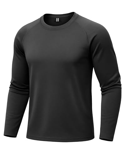 Boladeci Men's Thermal Underwear Tops Fleece Lined Base Layer Long Sleeve Shirts for Cold Weather