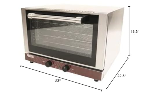 Kratos Commercial Countertop Oven | Half-Size Electric Convection Oven | Holds Four Half Size Sheet Pans | 1.5 Cubic Ft. | ETL Certified | 120V, 1600W (29M-002)