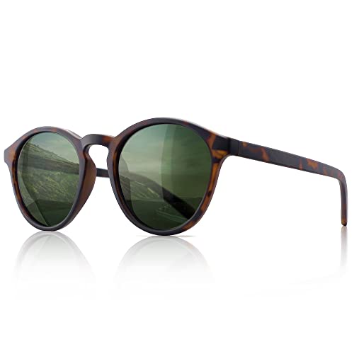 SUNGAIT Classic Vintage Round Polarized Sunglasses for Women Men Retro Style UV400