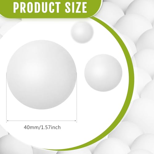 Hanaive 100 Pack Table Tennis Balls Multi Colored 40mm Plastic Balls Bulk Washable Small Game for Carnival Pool Games, Par...