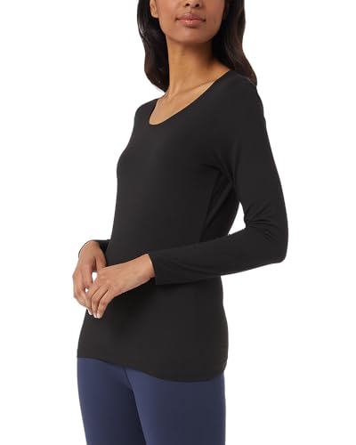 32 Degrees Women's Cozy Heat Base Layer Scoop Neck Top - Thermal Long Sleeve Shirt for Cold Weather