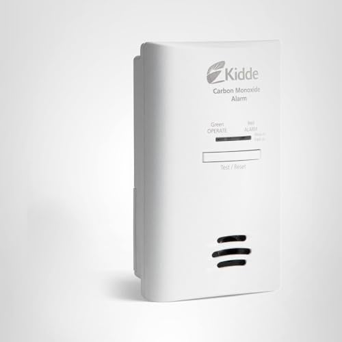 Kidde Carbon Monoxide Detector, Plug in Wall with AA Battery Backup, Test-Hush Button