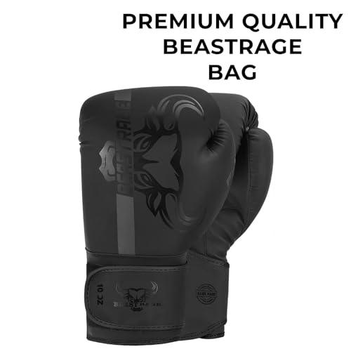 BEAST RAGE Boxing Gloves Muay Thai Kickboxing MMA Fight Bag Training Punch Hitting Workout Men Women Sparring Fitness Mitt...