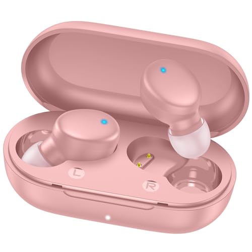 MOZOTER S8 Mini Wireless Earbuds Bluetooth 5.3 in Ear Light-Weight Headphones,60Hrs Playtime Ear Buds with Charging Case,B...