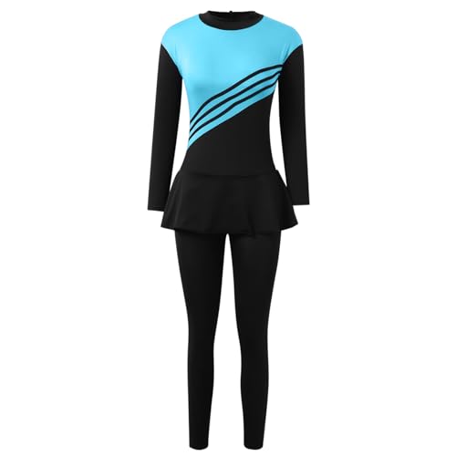 Muslim Women's Conservative 3 Piece Swimwear Oversized Long Sleeve Pants Swim Cap Full Coverage Modest Bathing Suit for Beach