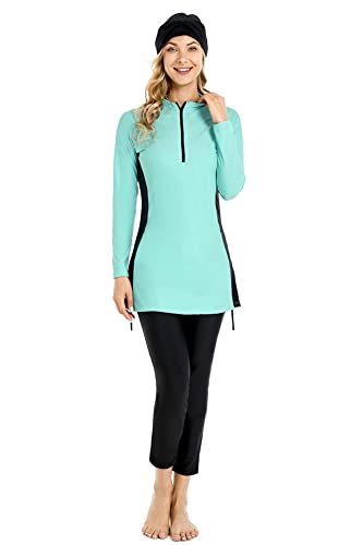 TaissBocco Full Swimming Costume Burkini for Women Modest Girls Swimsuit Islamic Swimwear Plus Size