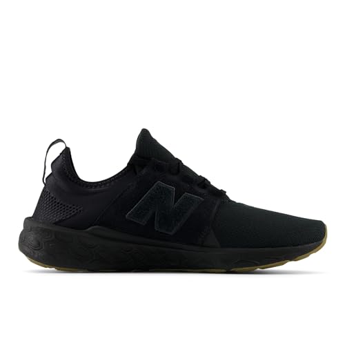 New Balance Men's Fresh Foam X Cruz V3 Running Shoe, Black/Black/Gum 020, 10 M