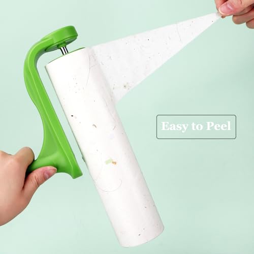 10 inch Lint Roller Refill Compatible with Large Mega 10 in Wide Lint Rollers, Pack of 4 Refills, 60 Sheets per Refill, To...