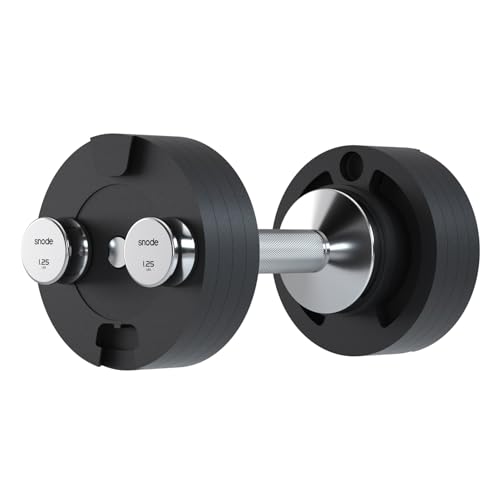 SNODE AD80 Drop Proof 80 lbs Adjustable Dumbbell Set -Adjustable Weights with Cast Iron Plates and Cradle, Knurled Handle,...