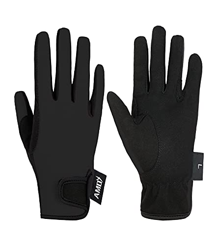 Amoy Kids Horse Riding Gloves Breathable Children Equestrian Horseback Anti-Slipping Boys & Girls Youth Outdoor Biking Cyc...