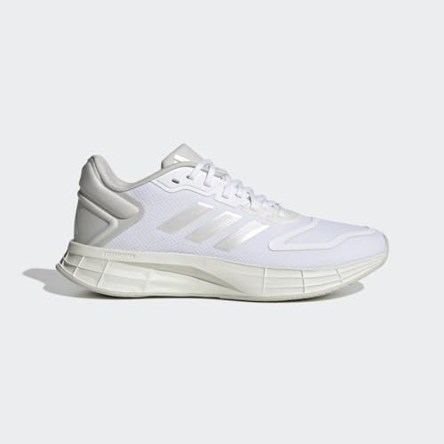 adidas Women's Duramo 10 Running Shoe, White/Zero Metallic/Grey, 7