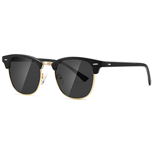 AEVOGUE Polarized Sunglasses For Women And Men Semi Rimless Frame Retro Sun Glasses AE0369