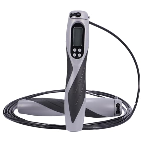 BIUDECO Electronic Counting Jump Rope Weighted Steel Wire Fitness Skipping Rope for Workout Training with Digital Counter ...