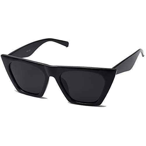 SOJOS Trendy Oversized Square Cateye Polarized Sunglasses Womens Big Frame Shades SJ2115