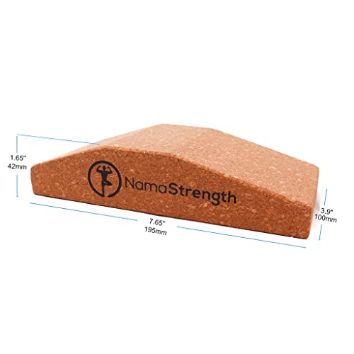 NamaStrength Cork Yoga Wedge Block - Non-Slip Wrist Support, Set of 2
