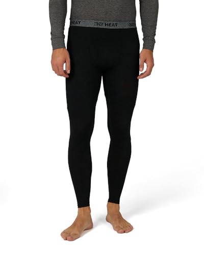 32 Degrees Heat Men’s Thermal Baselayer Legging – Lightweight Long Johns Cold Weather Layering