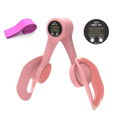Thigh Trainer, 360°Adjustable Pelvic Floor Muscle Trainer with LED Display, Inner Thigh Exerciser with 20LB Resistance Ban...