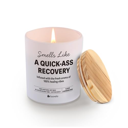 Smells Like A Quick-Ass Recovery Gift Get Well Soon Feel Better Chemo Hysterectomy After Surgery Scented Candle Home Offic...