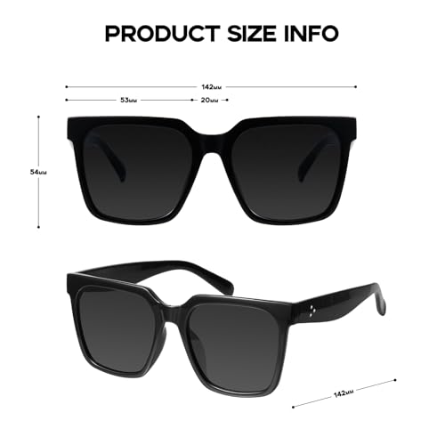 mosanana Oversized Square Sunglasses for Women Simple Trendy Style MS51917