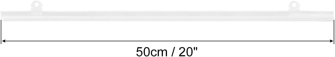 MECCANIXITY PVC Poster Hanger Rail Poster Strip Bar 50cm/20inch Clear with Clips for Poster, Map, 4 Set