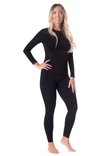 Rocky Thermal Underwear Women Long Johns Womens Thermals Top Bottom Set Fleece Lined Under Wear Clothes Base Layer Thermals