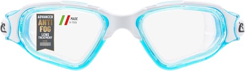 Cressi Clear Eyes Swimming Goggles - Soft Silicone Seal - Anti-Fog & Wide Vision - Impact-Resistant & UV Defense