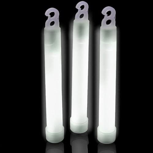 Glow With Us Glow Sticks - 600 Pack, 6” White Industrial Grade, 12-14 Hour Glow, 3-Year Shelf Life