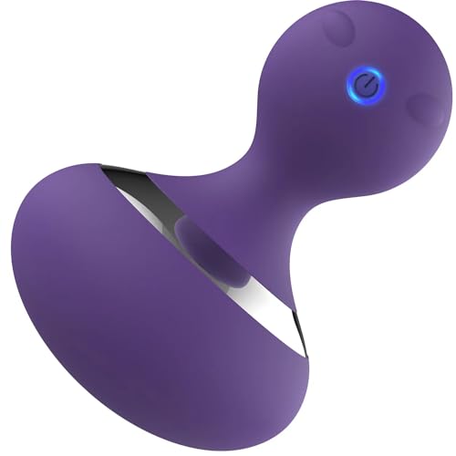 MANFLY Cordless Electric Massage Ball with 10 Powerful Vibrations, Rechargeable Handheld Massager (Purple)