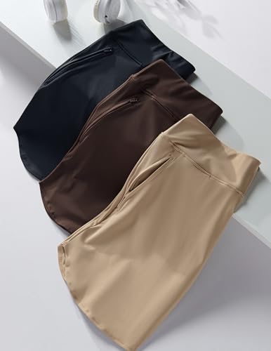 3 Pack Women’s Active Skorts with Pockets High Waist Athletic Skirts with Built-in Shorts for Tennis Golf Workout