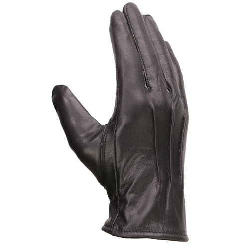 Milwaukee Leather SH234 Men's Thermal Lined Black Leather Gloves w/Welted Top Panel