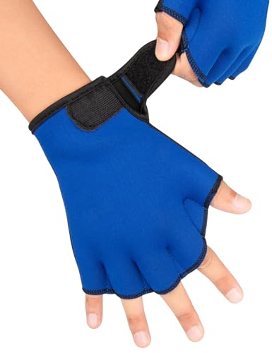FitsT4 Sports Aqua Gloves Webbed Paddle Swim Gloves Fitness Water Aerobics