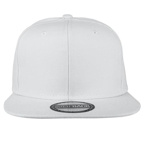 Gelante Snapback Hats for Men - Flat Bill Brim Baseball Cap Hat - Plain Blank Adjustable