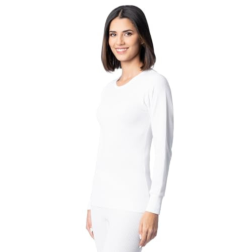 Indera Women's Traditional Long Johns Thermal Long-Sleeve Crew Top