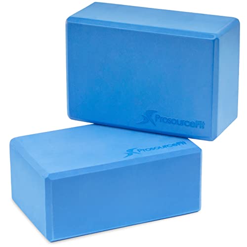 ProsourceFit Foam Yoga Blocks Set of 2, High Density EVA Yoga Bricks, Sturdy Yoga Prop Large Size 4x 6 x 9