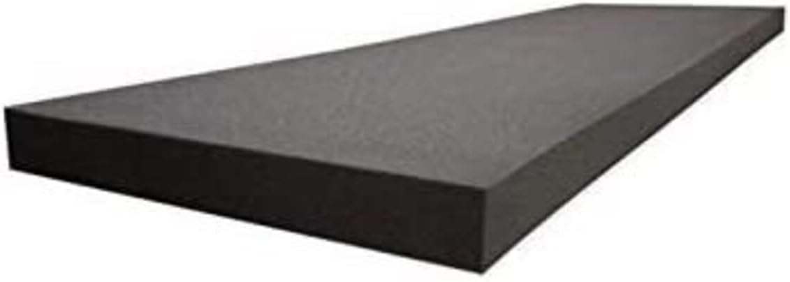 GoTo Foam 1" x 24" x 72" Black Upholstery Foam Sheet - 1.8 Density, Firm (44 ILD), Open-Cell Polyurethane - Cushion Replacement, DIY, Soundproofing