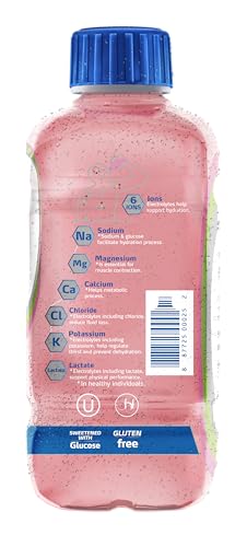 Electrolit, Electrolyte Beverage, Strawberry-Kiwi, 21 Fl Oz bottle (Pack of 12)