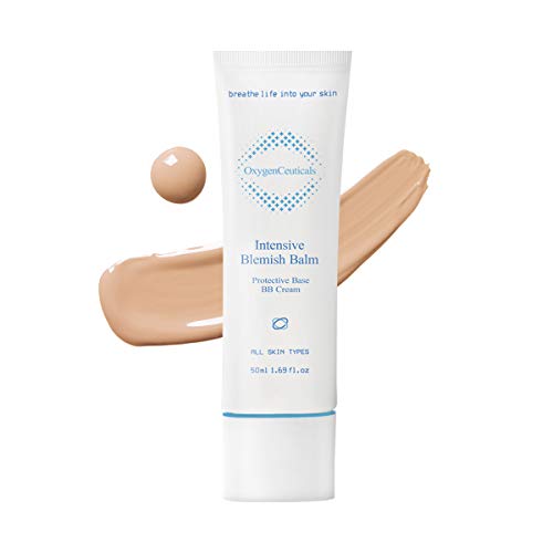 OxygenCeuticals Intensive Blemish Balm - Multi-Action BB Cream of Korean cosmetics with Adenosine Natural Semi-Sheer Coverage fo