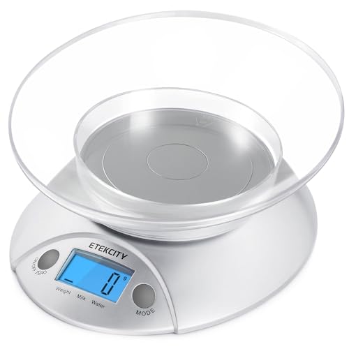 Etekcity Food Kitchen Scale With Bowl, Digital Ounces and Grams for Cooking, Baking, Meal Prep, Dieting, and Weight Loss, ...