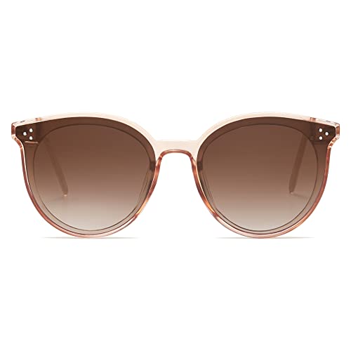 SOJOS Classic Trendy Round Sunglasses Womens Mens Oversized Large Shades UV400 Vacation Sunnies SJ2068