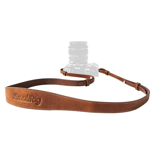 SMALLRIG Universal Leather Camera Neck Shoulder Strap for DSLR, Adjustable 100 to 110cm (39 to 43in), Max Load 10kg (22lb)