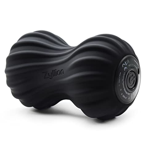 Zyllion Vibrating Peanut Massage Ball with 4 Modes - Cordless Rechargeable Electric Deep Tissue Massager Roller for Muscle...