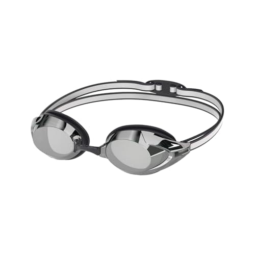 Speedo Vanquisher 3.0 Mirror Swim Goggles | Anti-Fog, UV Protection, Ocular 360 Lens, Hydrodynamic Racing Fit